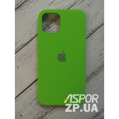 Накладка (з мікрофіброю) Silk Original Full Cover для iPhone 12/12 Pro 6.1`- №31 салатовий Накладка (з мікрофіброю) Silk Original Full Cover для iPhone 12/12 Pro 6.1`- №31 салатовий
