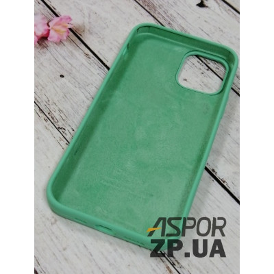 Накладка (з мікрофіброю) Silk Original Full Cover для iPhone 12/12 Pro 6.1`- №51 світло- зелений