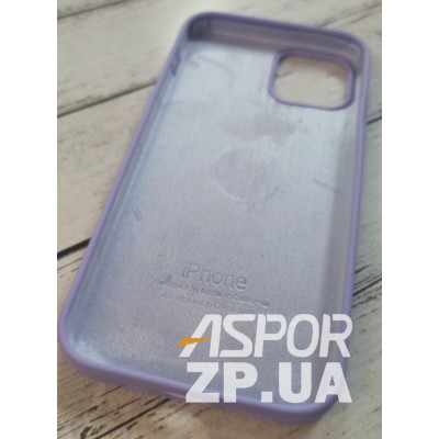 Накладка (з мікрофіброю) Silk Original Full Cover для iPhone 12/12 Pro 6.1`- бузковий