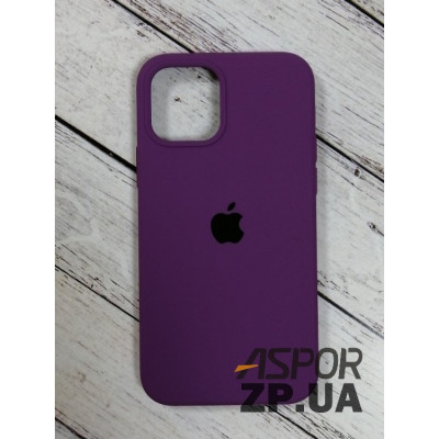Накладка (з мікрофіброю) Silk Original Full Cover для iPhone 12/12 Pro 6.1`- темно- фіолетовий Накладка (з мікрофіброю) Silk Original Full Cover для iPhone 12/12 Pro 6.1`- темно- фіолетовий