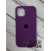 Накладка (з мікрофіброю) Silk Original Full Cover для iPhone 12/12 Pro 6.1`- темно- фіолетовий