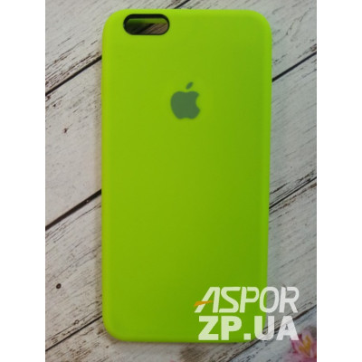 Накладка (з мікрофіброю) Silk Original Full Cover для iPhone 6 Plus/6S Plus- №40 світло- салатовий