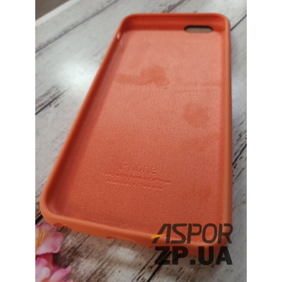 Накладка (з мікрофіброю) Silk Original Full Cover для iPhone 6 Plus/6S Plus- №58 темно- оранжевий