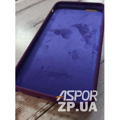 Накладка (з мікрофіброю) Silk Original Full Cover для iPhone 6 Plus/6S Plus- №30 темно- фіолетовий