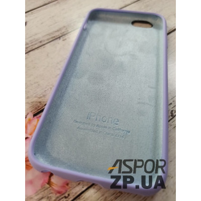 Накладка (з мікрофіброю) Silk Original Full Cover для iPhone 6/6S- бузковий