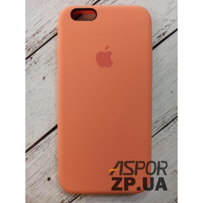 Накладка (з мікрофіброю) Silk Original Full Cover для iPhone 6/6S- темно-оранжевий