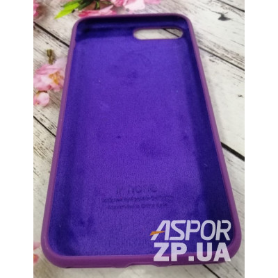 Накладка (з мікрофіброю) Silk Original Full Cover для iPhone 7 Plus/8 Plus- темно-фіолетовий