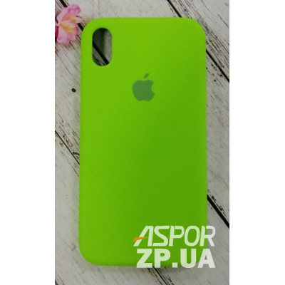 Накладка (з мікрофіброю) Silk Original Full Cover для iPhone XR- світло-салатовий Накладка (з мікрофіброю) Silk Original Full Cover для iPhone XR- світло-салатовий