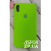 Накладка (з мікрофіброю) Silk Original Full Cover для iPhone XR- світло-салатовий