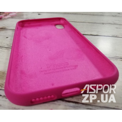 Накладка (з мікрофіброю) Silk Original Full Cover для iPhone XR- сливовий