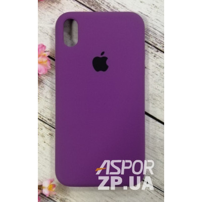 Накладка (з мікрофіброю) Silk Original Full Cover для iPhone XR- темно-фіолетовий Накладка (з мікрофіброю) Silk Original Full Cover для iPhone XR- темно-фіолетовий