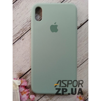 Накладка (з мікрофіброю) Silk Original Full Cover для iPhone XS Max- №17 блідо- бірюзовий Накладка (з мікрофіброю) Silk Original Full Cover для iPhone XS Max- №17 блідо- бірюзовий