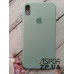 Накладка (з мікрофіброю) Silk Original Full Cover для iPhone XS Max- №17 блідо- бірюзовий