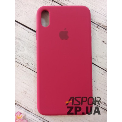 Накладка (з мікрофіброю) Silk Original Full Cover для iPhone XS Max- №35 світло- бордовий Накладка (з мікрофіброю) Silk Original Full Cover для iPhone XS Max- №35 світло- бордовий