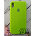 Накладка (з мікрофіброю) Silk Original Full Cover для iPhone XS Max- №40 світло- салатовий