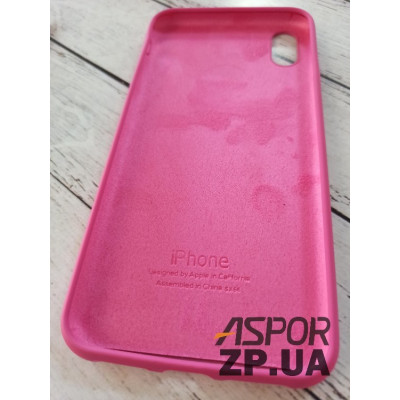 Накладка (з мікрофіброю) Silk Original Full Cover для iPhone XS Max- сливовий