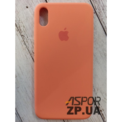 Накладка (з мікрофіброю) Silk Original Full Cover для iPhone XS Max- №58 темно- помаранчевий