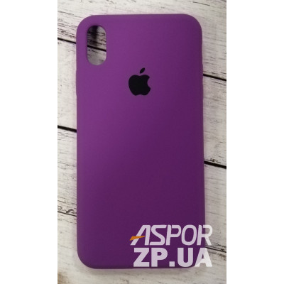 Накладка (з мікрофіброю) Silk Original Full Cover для iPhone XS Max- №30 темно- фіолетовий Накладка (з мікрофіброю) Silk Original Full Cover для iPhone XS Max- №30 темно- фіолетовий