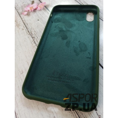 Накладка (з мікрофіброю) Silk Original Full Cover для iPhone XS Max- хакі