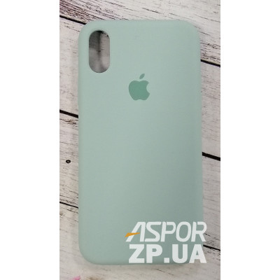 Накладка (з мікрофіброю) Silk Original Full Cover для iPhone X / XS- блідо-бірюзовий Накладка (з мікрофіброю) Silk Original Full Cover для iPhone X / XS- блідо-бірюзовий
