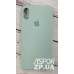 Накладка (з мікрофіброю) Silk Original Full Cover для iPhone X / XS- блідо-бірюзовий