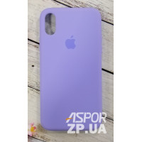 Накладка (з мікрофіброю) Silk Original Full Cover для iPhone X / XS- бузковий