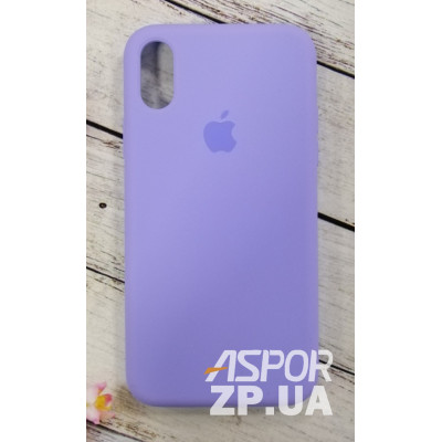 Накладка (з мікрофіброю) Silk Original Full Cover для iPhone X / XS- бузковий Накладка (з мікрофіброю) Silk Original Full Cover для iPhone X / XS- бузковий