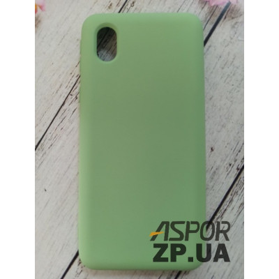 Накладка (з мікрофіброю) Soft Touch для Samsung A01 Core/A013- світло- зелений Накладка (з мікрофіброю) Soft Touch для Samsung A01 Core/A013- світло- зелений