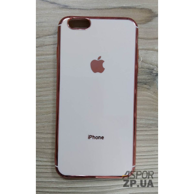 Накладка кольорова з окантовкою для iPhone 6 Plus- рожеве золото