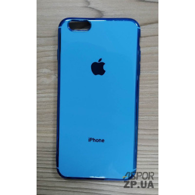 Накладка кольорова з окантовкою для iPhone 6 Plus- синій