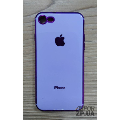Накладка кольорова з окантовкою для iPhone 7/8- фіолетовий