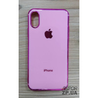 Накладка кольорова з окантовкою для iPhone X/XS- рожевий Накладка кольорова з окантовкою для iPhone X/XS- рожевий