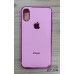 Накладка кольорова з окантовкою для iPhone X/XS- рожевий