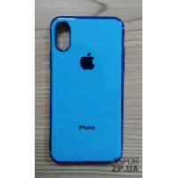Накладка кольорова з окантовкою для iPhone X/XS- синій Накладка кольорова з окантовкою для iPhone X/XS- синій