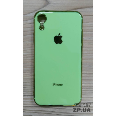 Накладка кольорова з окантовкою для iPhone XR- зелений