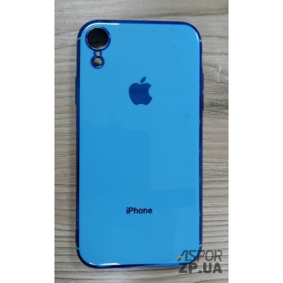 Накладка кольорова з окантовкою для iPhone XR- синій