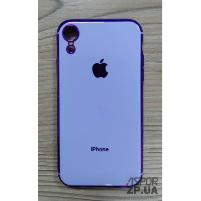 Накладка кольорова з окантовкою для iPhone XR- фіолетовий