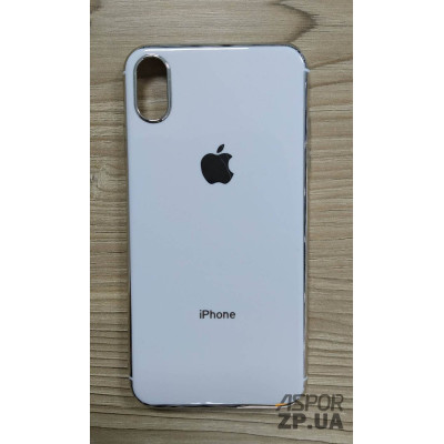 Накладка кольорова з окантовкою для iPhone XS Max- білий