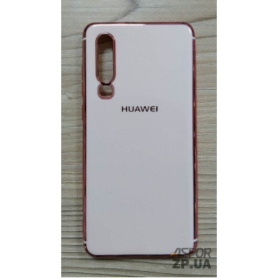 Накладка кольорова з окантовкою для Huawei P30- рожеве золото