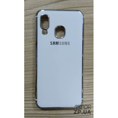 Накладка кольорова з окантовкою для Samsung A40/A405- білий