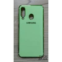 Накладка кольорова з окантовкою для Samsung A60/A605- зелений