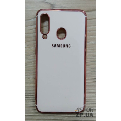 Накладка кольорова з окантовкою для Samsung A60/A605- рожеве золото Накладка кольорова з окантовкою для Samsung A60/A605- рожеве золото