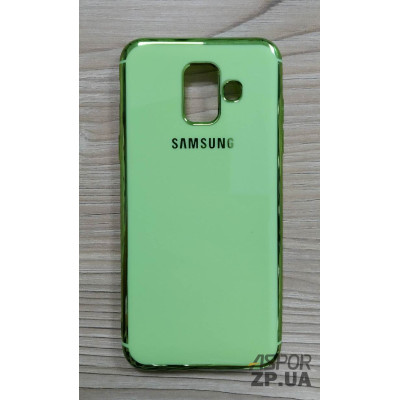 Накладка кольорова з окантовкою для Samsung A6 2018/A600- зелений Накладка кольорова з окантовкою для Samsung A6 2018/A600- зелений