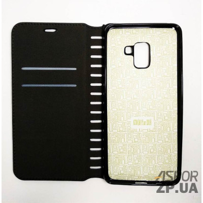 Чохол-книжка Leather Folio для Samsung A8 Plus/A730- чорний