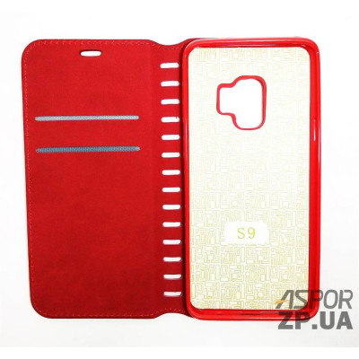 Чохол-книжка Leather Folio для Samsung S9- червоний