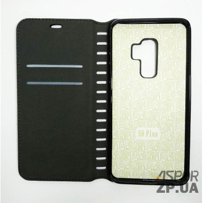 Чохол-книжка Leather Folio для Samsung S9 Plus- чорний