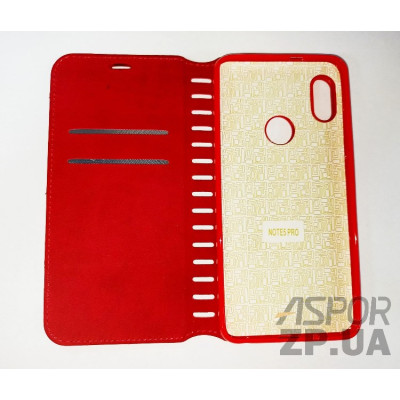 Чохол-книжка Leather Folio для Xiaomi Redmi Note 5 Pro- червоний