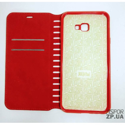 Чохол-книжка Leather Folio для Samsung J4 Plus/J415- червоний
