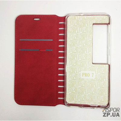 Чохол-книжка Leather Folio для Meizu Pro 7- червоний