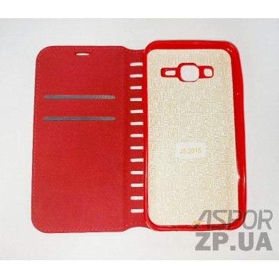 Чохол-книжка Leather Folio для Samsung J500/J5 2015- червоний